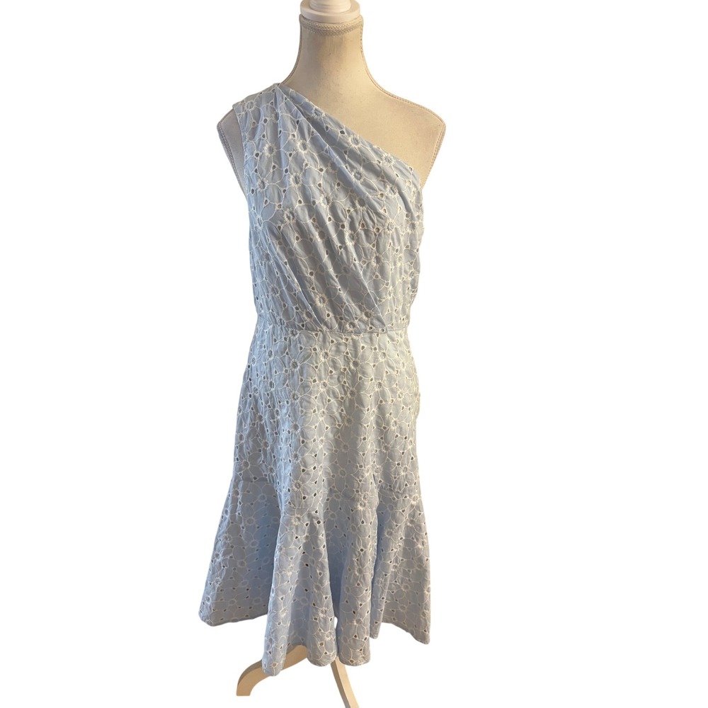 Mare Mare Blue One Should Lace Eyelet Mdi Dress Size Medium